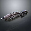 Futuristic Sci Fi Weapon With Detailed Metallic Structure And Advanced Components 3d model