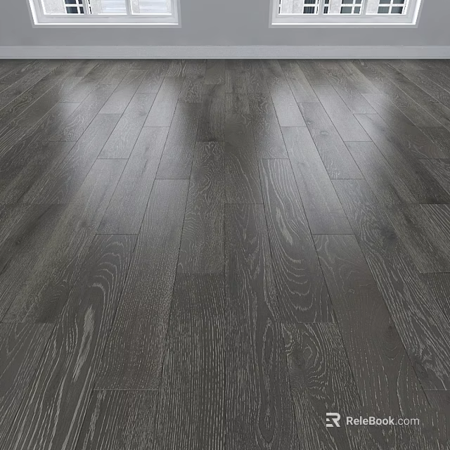 Dark Hardwood Flooring With Natural Grain Smooth Polished Surface Modern Design 3d model 
