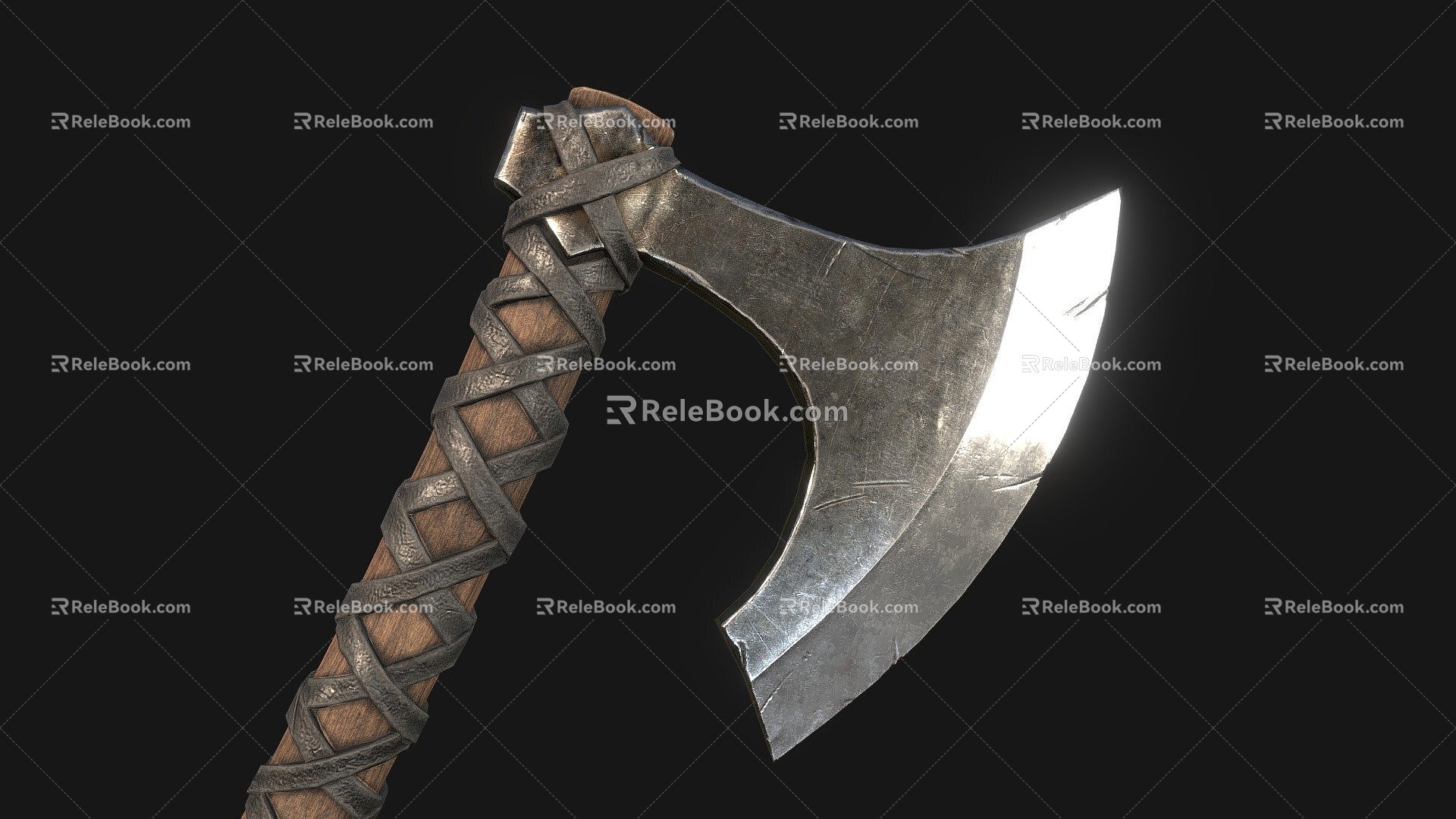 Viking Two-Handed Tomahawk 3d model