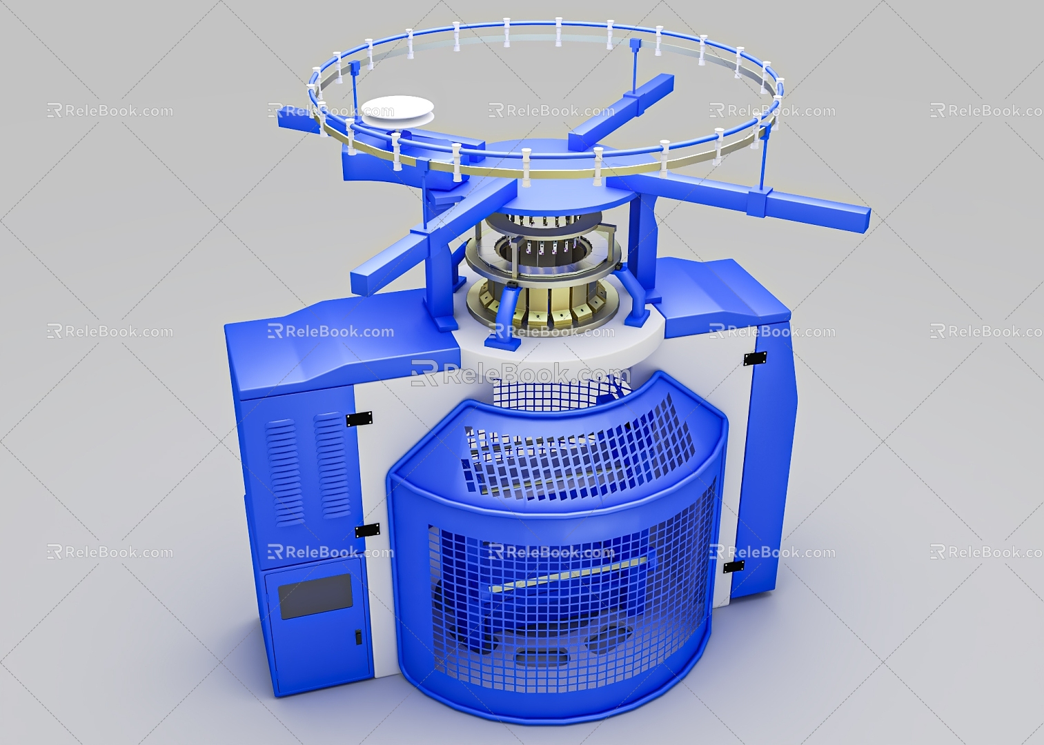 single side small round machine 3d model