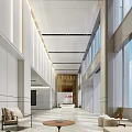 Modern Front Office Lobby 3d model