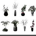 Elegant Decorative Vases with Assorted Fresh Flowers for Home Interior Decoration