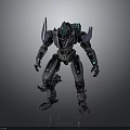 Futuristic Mechanical Robot Character With Silver Metallic Armor And Detailed Robotic Limbs