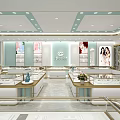 Luxury Jewelry Store Featuring Modern Display Windows Elegant Counters And Exquisite Displays 3d model