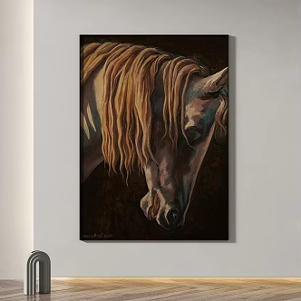 Simple abstract decorative painting 3d model