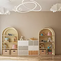 Cozy Kids Room Interior With Crib Yellow Cloud Wall Decor Teddy Bear And Green Armchair
