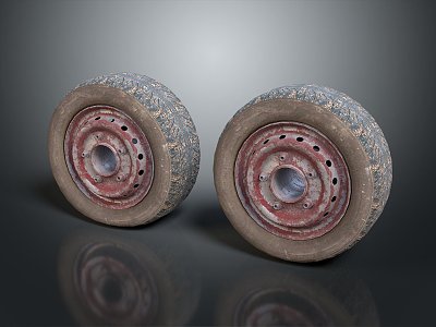 Modern tire wheel Volkswagen wheel hub 3d model