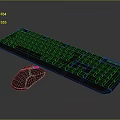 RGB Backlit Computer Keyboard And Wireless Mouse For Gaming Setup