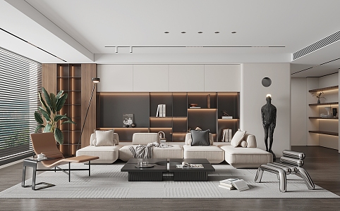 modern living room 3d model