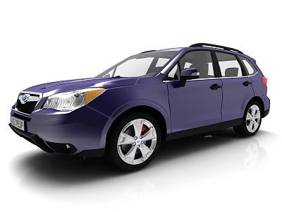 Purple SUV With Modern Exterior Design And Sporty Alloy Wheels 3d model
