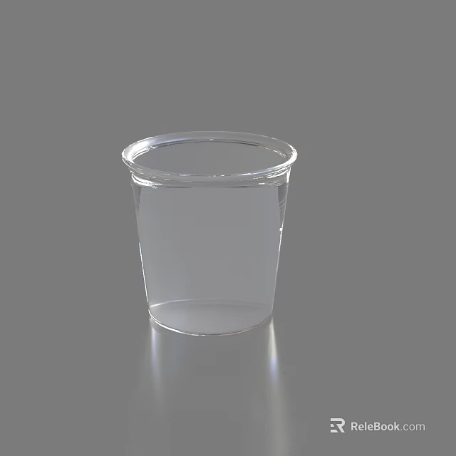 Clear Empty Cup With Smooth Shiny Surface And Simple Design For Daily Use 3d model