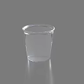 Clear Empty Cup With Smooth Shiny Surface And Simple Design For Daily Use 3d model