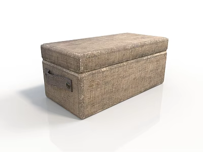 Brown Fabric Storage Bench For Home Living With Seating And Storage Function 3d model