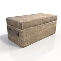 Brown Fabric Storage Bench For Home Living With Seating And Storage Function 3d model