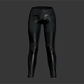 Sleek Black Leather Leggings With Slim Fit High Waist And Stretchy Design