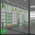 Modern Retail Store Interior With Display Shelves Products And Bright Lighting Fixtures