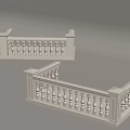 European-style Roman Column Railing Aquarius Column Railing 3d model