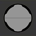 Round Computer Cooling Pad Featuring White Surface Black Edge And Bottom Stripes Design