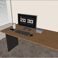 Modern Desktop Computer Setup With 3D Monitor Keyboard Mouse And Speaker 3d model