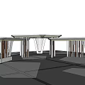 Modern special-shaped gallery frame 3d model