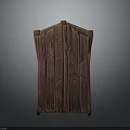 Unique Rustic Wooden Furniture Cabinet With Carved Wood Grain Details