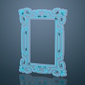 Modern picture frame picture frame box lace neon sign neon sign advertising light 3d model