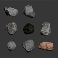 Collection Of Natural Raw Stones With Various Colors And Irregular Shapes