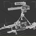 Modern Military Weapons Display With Rifles Pistols Rocket Launchers And Tripod Mounted Guns