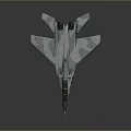 Realistic Fighter Jet Model With Camouflage Paint And Detailed Cockpit Design