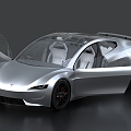 Tesla car electric car electric car Tesla new energy car tram 3d model