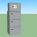 Metal Storage Cabinets for Hardware Tools with Multiple Drawers and File Labels 3d model