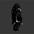 Futuristic Sci Fi Weapon Design With Black Yellow Accents And Blue Glowing Lights