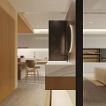 Minimalist Living Room Interior With Built in Storage Cabinets And Silver Refrigerator Ceiling Lights