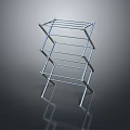 Foldable Metal Storage Rack With Multiple Shelves For Home Organization