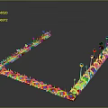 Colorful Decorative Strip With Rainbow Colors And Circular Patterns For Home Decoration