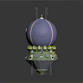 Modern Spherical Spacecraft With Antennas And Green Modules For Space Exploration