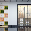 Community Friendly Convenience Service Center With Green Plants Storage Lockers And Neat Display Area
