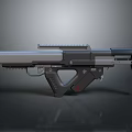 Futuristic Tactical Weapon With Rail System Ergonomic Grip And Sleek Finish
