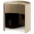 Modern Bedside Table Design With Sleek Metallic Finish And Multiple Color Options 3d model