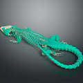 Vibrant Green Lizard Skeleton Art Model With Realistic Bone Structure And Polished Texture 3d model