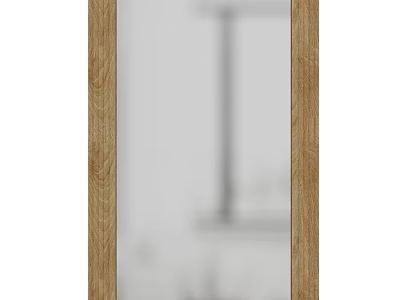 Wooden Framed Wall Mirror With Sleek Design For Modern Home Interior 3d model