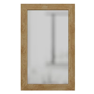 Wooden Framed Wall Mirror With Sleek Design For Modern Home Interior 3d model