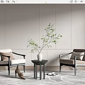 Modern Casual Sofa Combination Single Sofa 3d model