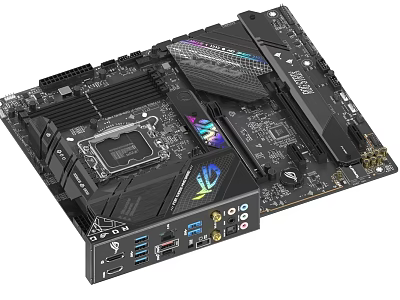 ASUS ROG Strix Gaming Motherboard with RGB Lighting Cooling Heatsinks and Multiple USB Ports 3d model