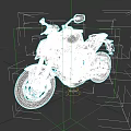 Modern Sporty Motorcycle With Black White Orange Accents And Streamlined Design