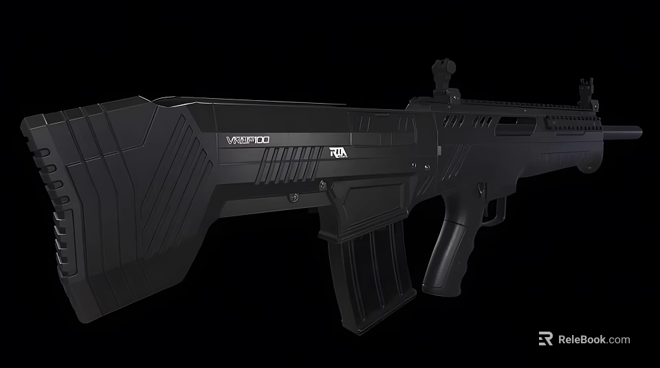 Modern Black Rifle XM8 Model With Magazine And Tactical Design Elements 3d model 