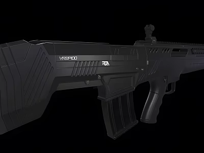 Modern Black Rifle XM8 Model With Magazine And Tactical Design Elements 3d model