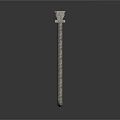 Slender Ornate Decorative Column With Detailed Carved Stem And Ornamental Capital