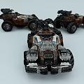 Advanced Military Weapon Systems On Brown Black Armored Combat Vehicles With Mechanical Turrets