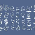 Cute Cartoon Character Charms With Various Fun Designs For Decoration